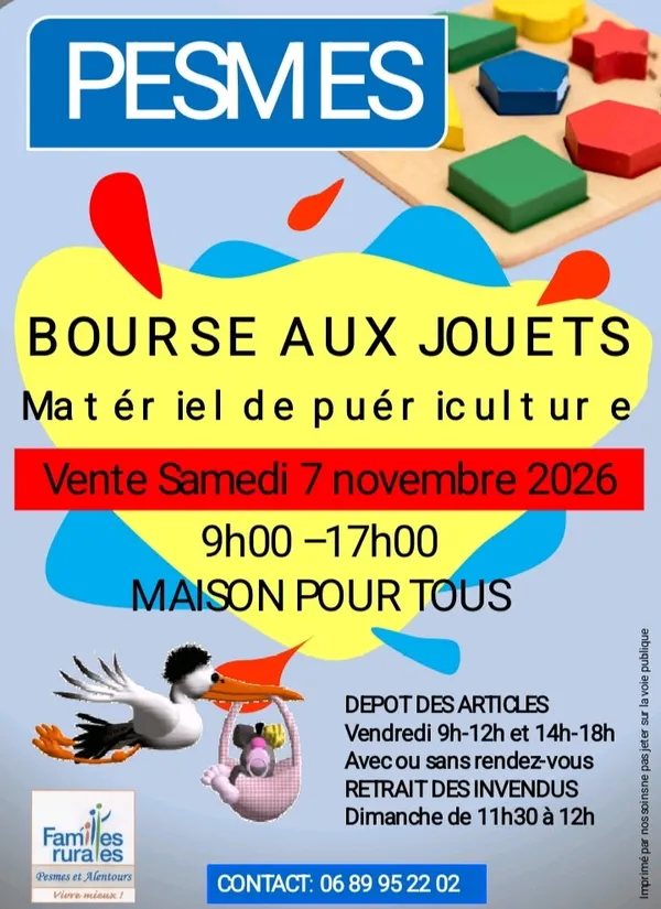 Bourse aux jouets et matériel de puériculture