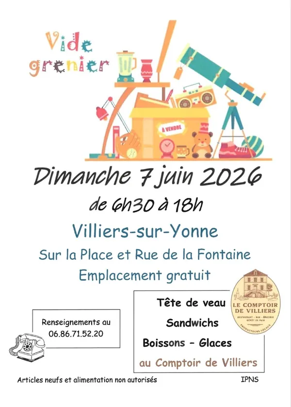 Vide-greniers à Villiers-sur-Yonne