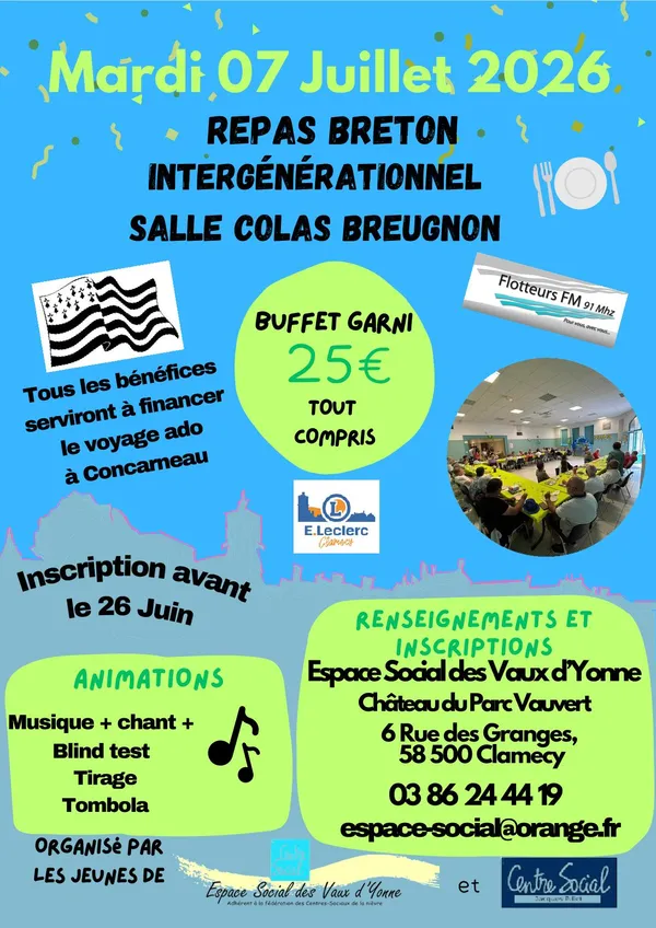Repas breton intergénérationnel