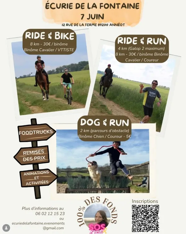 Ride and Bike / Ride and run / Dog and run