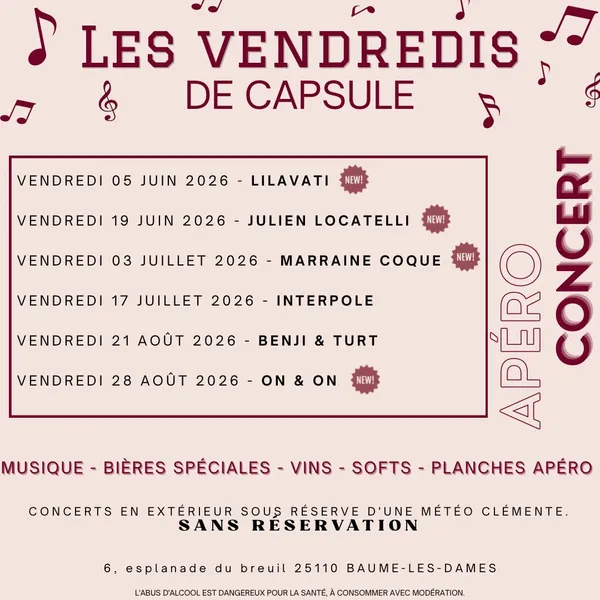 Concert chez Capsule et Bouchon