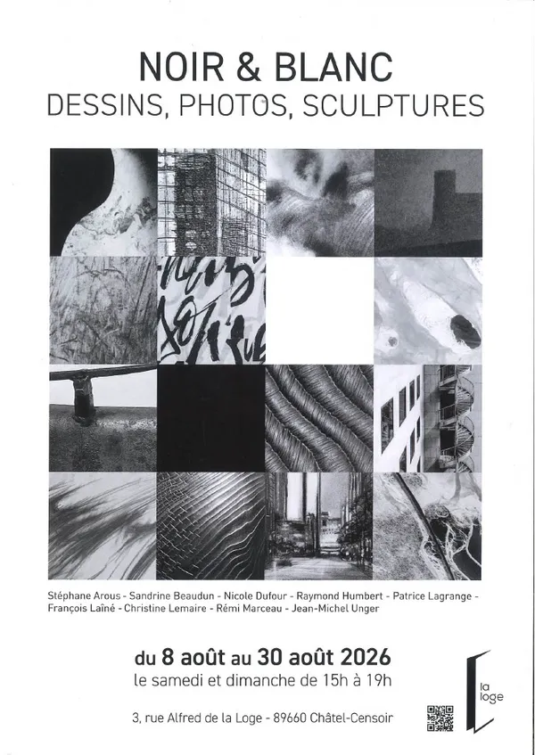 Noir et Blanc, dessins, photos et sculptures