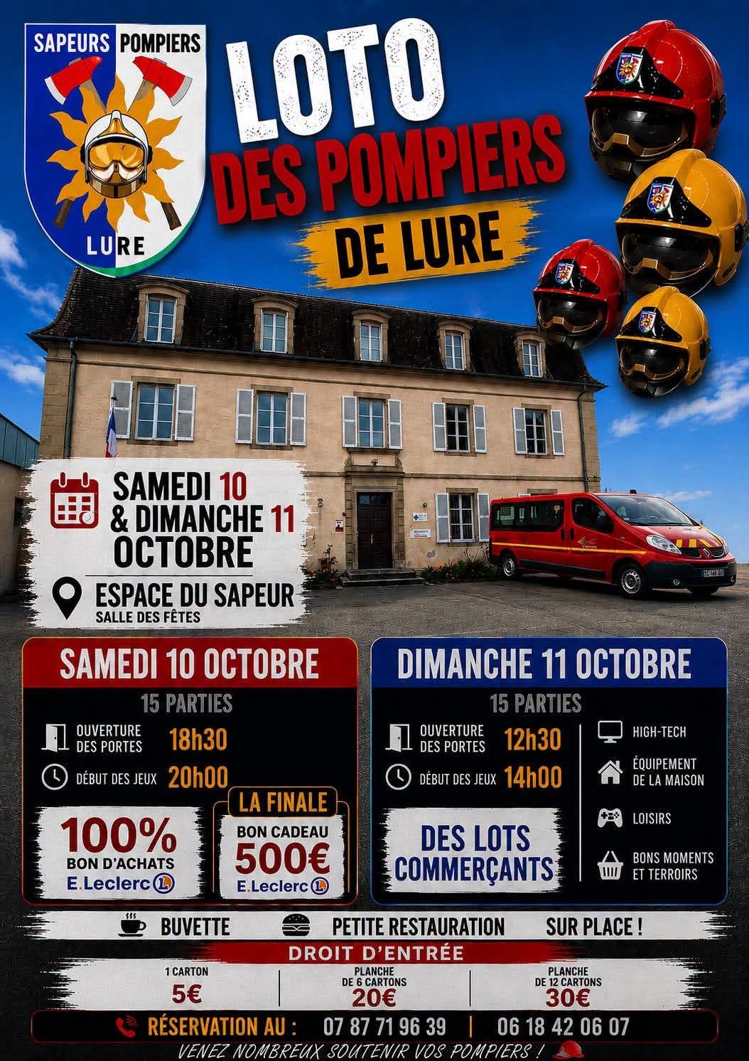 🚒 Loto des pompiers de Lure