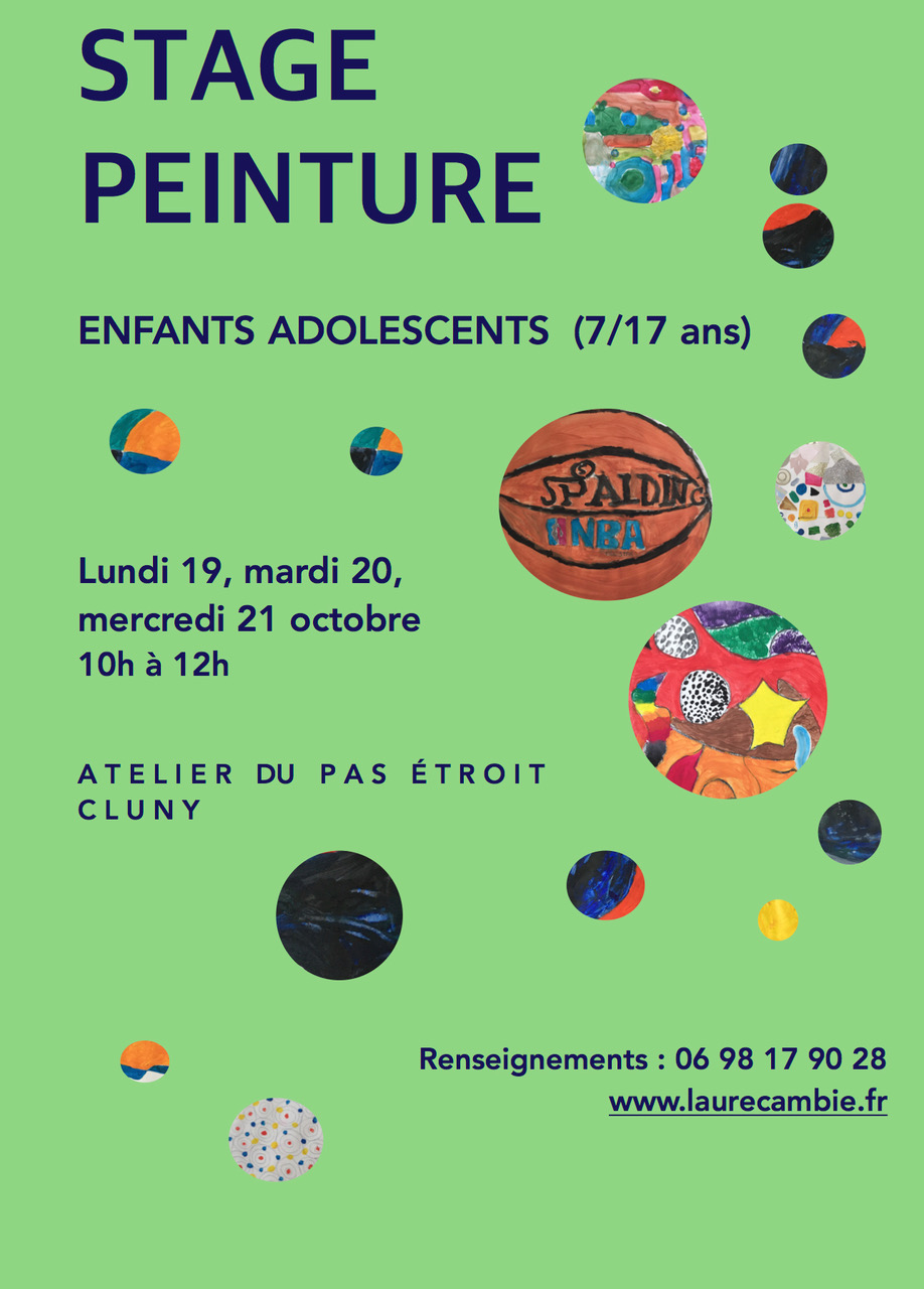 Stage peinture et dessin enfants et adolescents