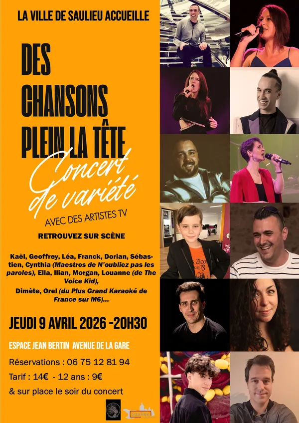 Concert de variété "Des chansons dans la tête"