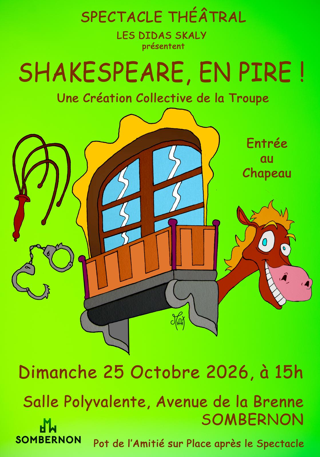 Spectacle théâtral "Shakespeare, en pire !"
