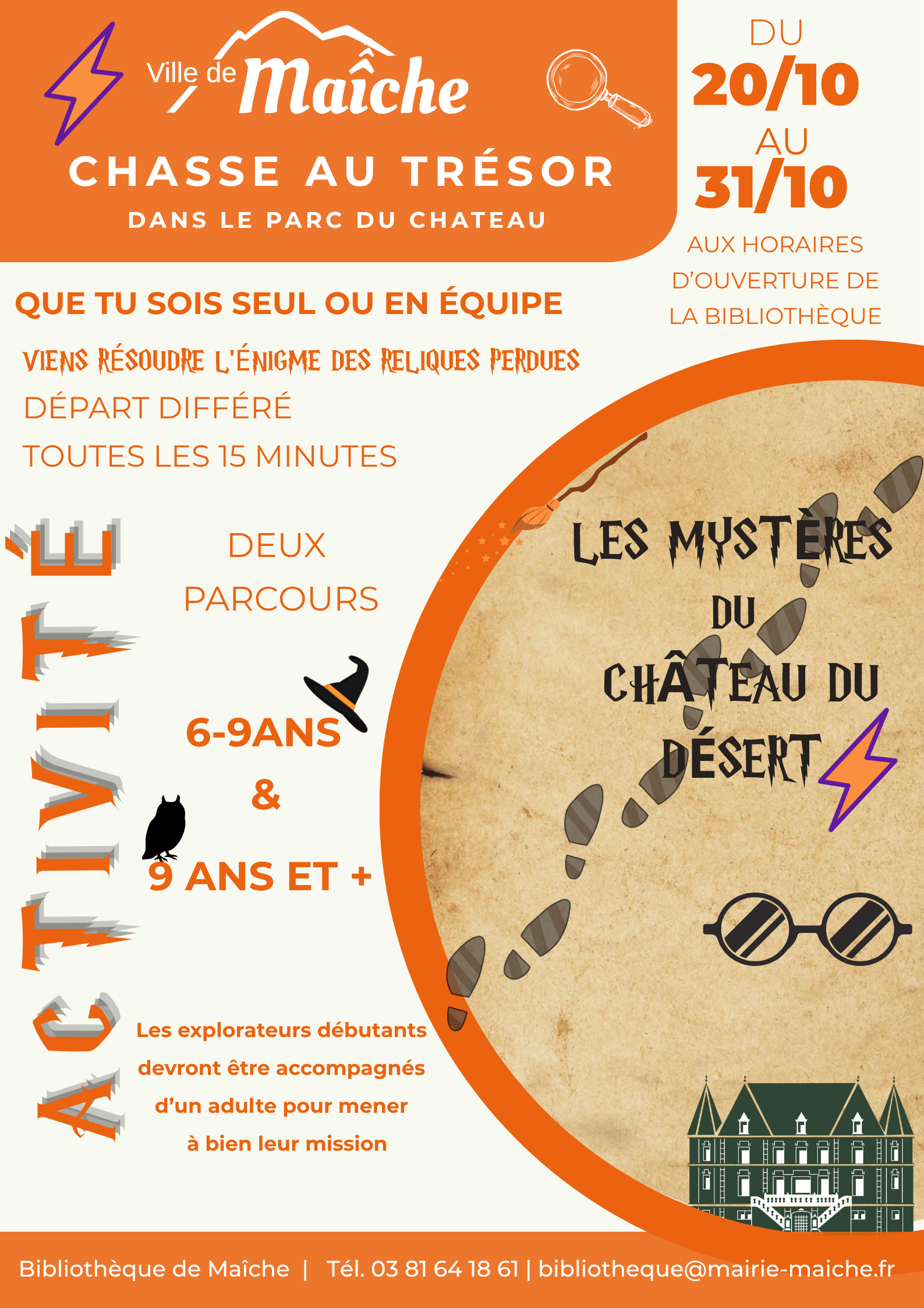 "Chasse au trésor " Les mystères du château du Désert
