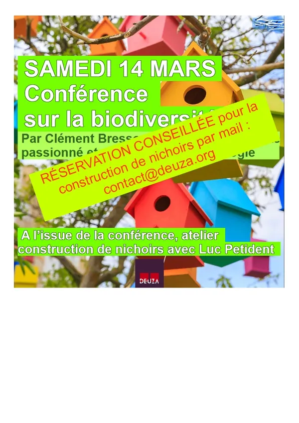 Conférence sur la biodiversité suivie d'un atelier nichoirs