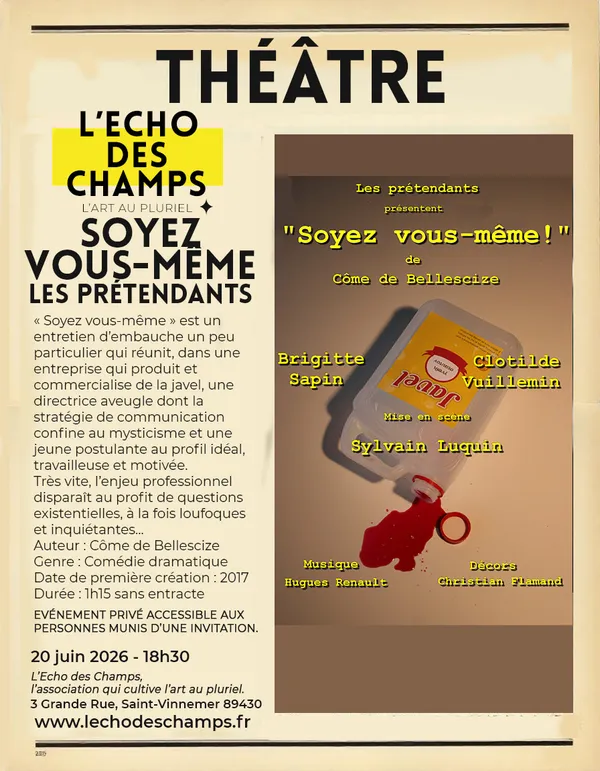Théâtre Soyez vous-même de la compagnie Les Pretendants