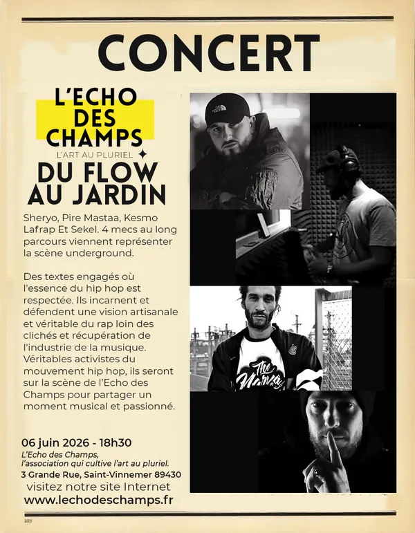Concert du flow au jardin, rap session
