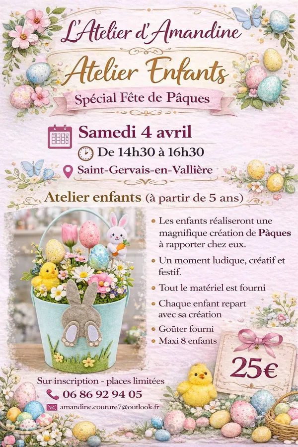 Atelier enfant : spécial fête de Pâques