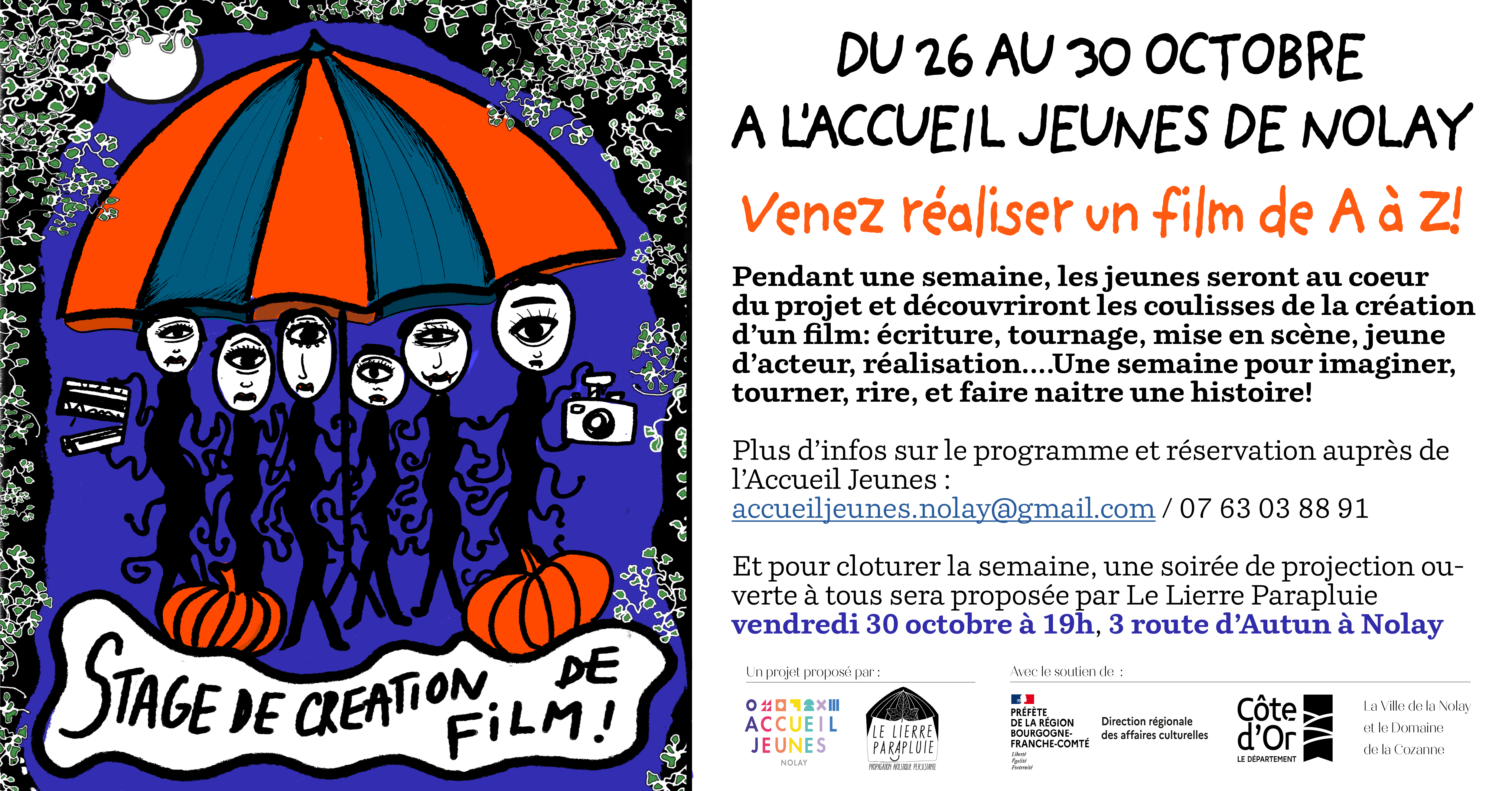 Stage de réalisation de film avec l'Accueil Jeunes de Nolay