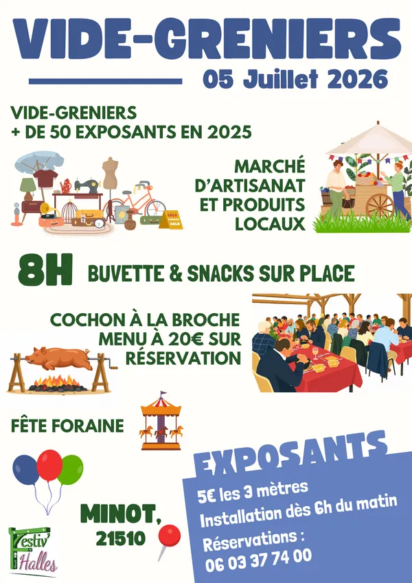 Grande journée festive à Minot : vide-greniers, marché local et cochon à la broche