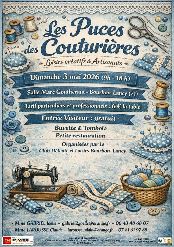 PUCES DES COUTURIÈRES - LOISIRS CRÉATIFS ET ARTISANATS - BOURBON-LANCY