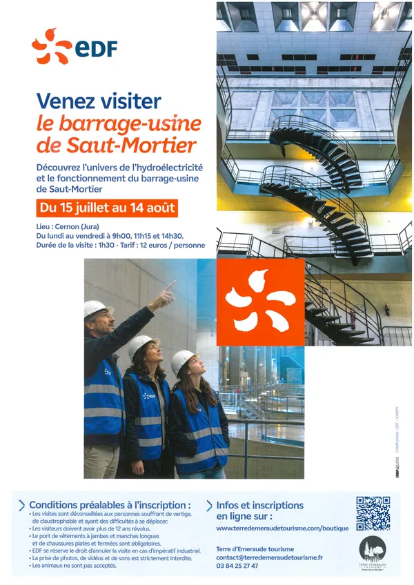 Visite du barrage-usine de Saut-Mortier
