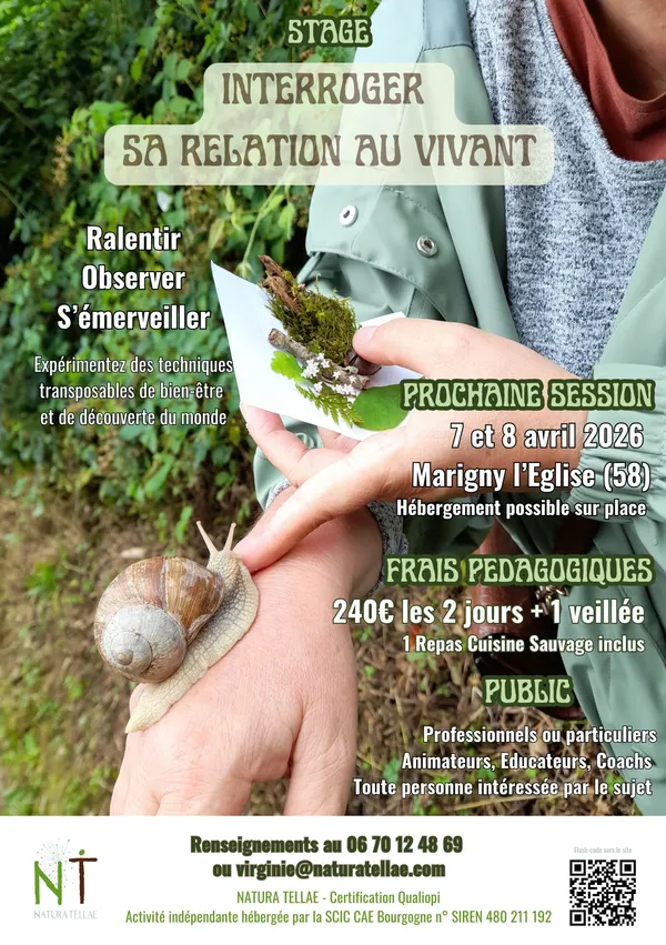 STAGE NATURE Interroger sa relation au Vivant