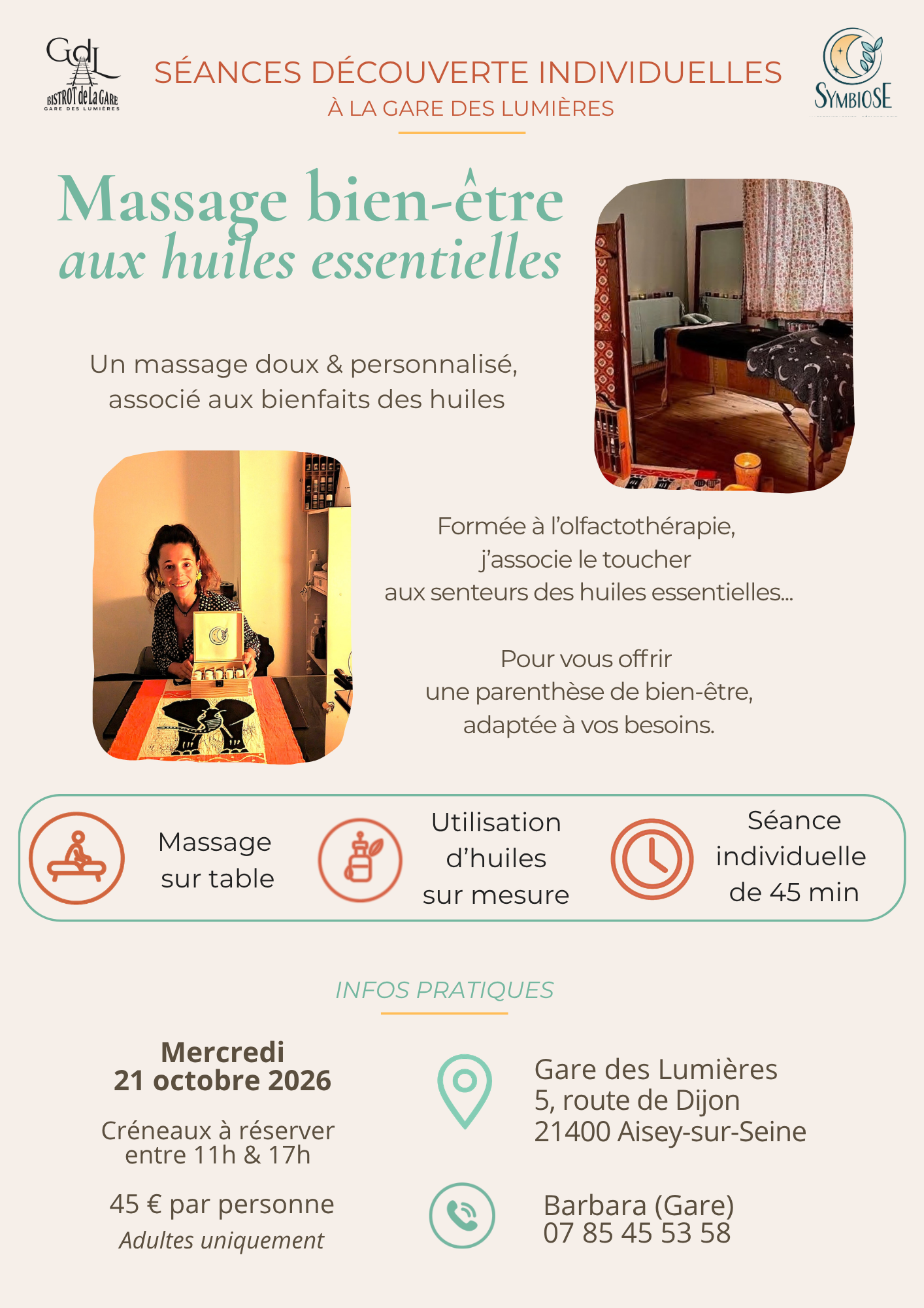 Massage Bien Être aux huiles essentielles