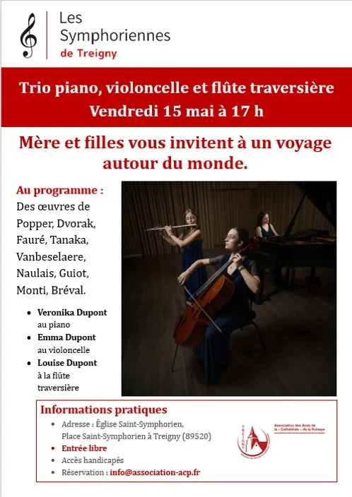 Trio piano, violoncelle et flûte traversière