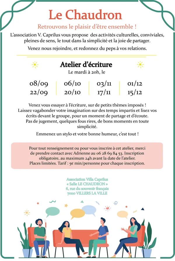 Ateliers écriture