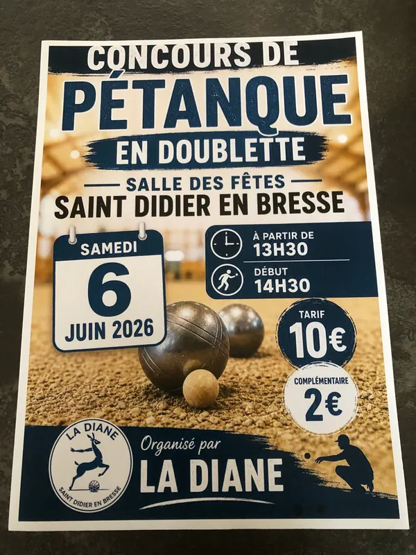Concours de pétanque en doublette