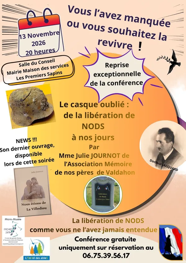 Conférence "Le casque oublié - De la libération à nos jours"