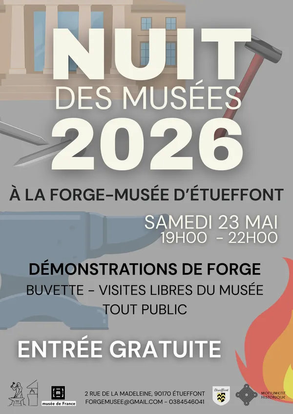 Nuit des musées 2026 à la forge musée