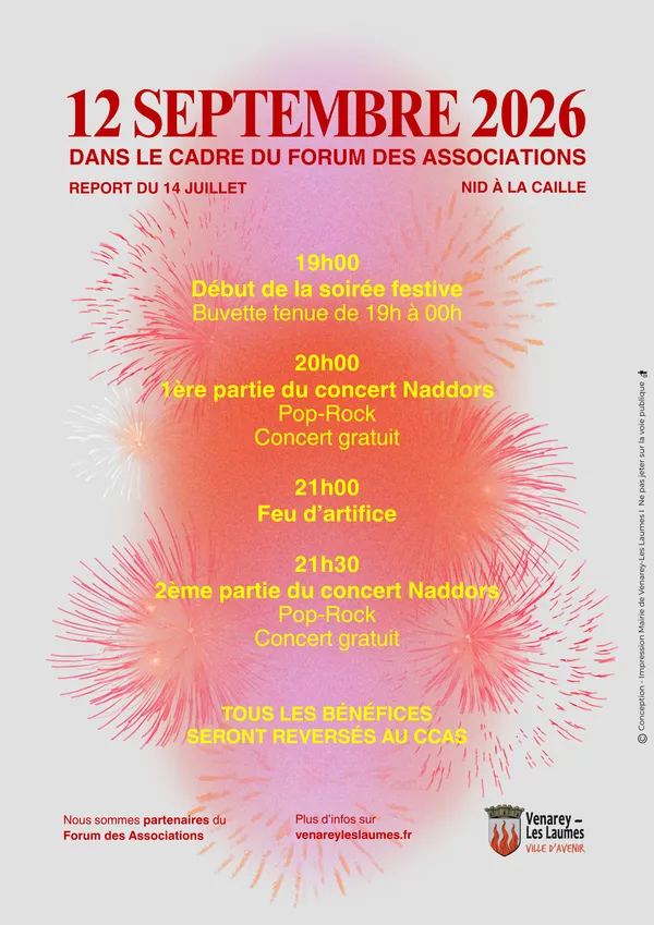 Feu d'artifice et concert