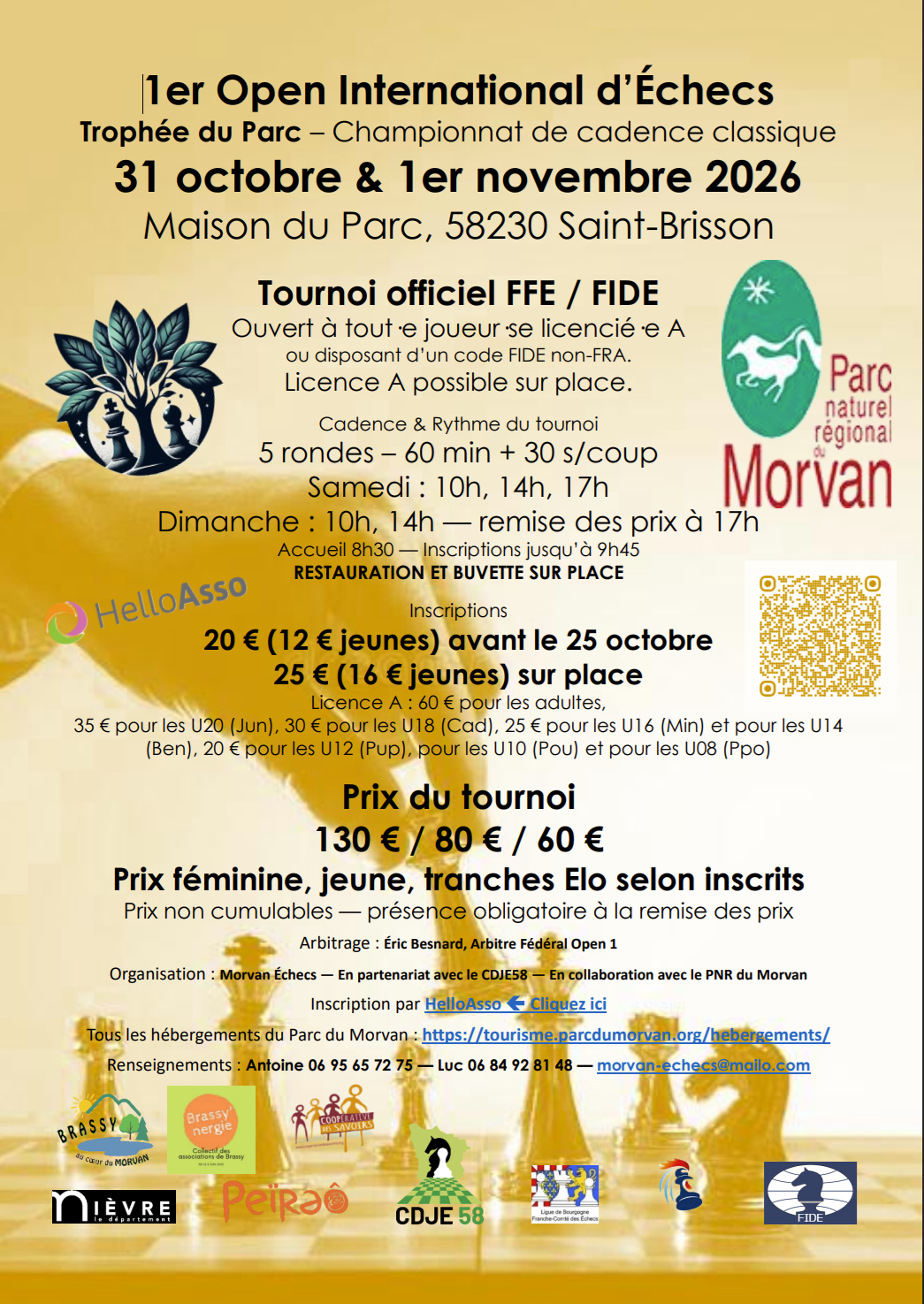 1er Open International de Jeu d'échecs - TROPHEE du PARC