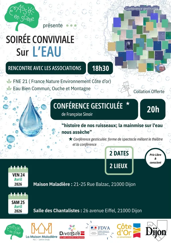 Soirée conviviale sur l'eau - Conférence gesticulée - Maison Maladière