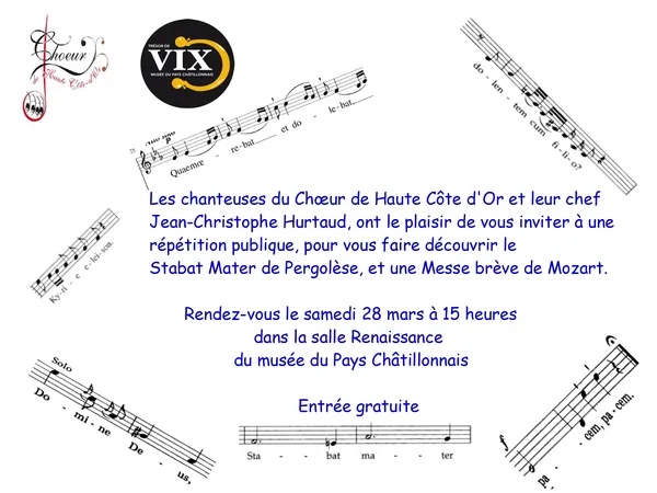Répétition publique au Musée du Pays Châtillonnais - Trésor de Vix