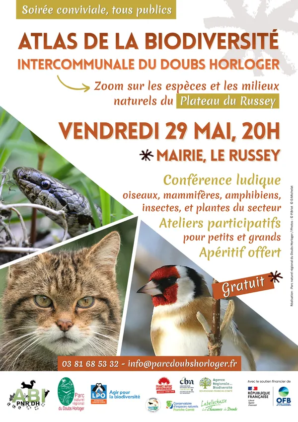 Soirée découverte de la faune et la flore du Plateau du Russey : Atlas de la Biodiversité du Doubs Horloger