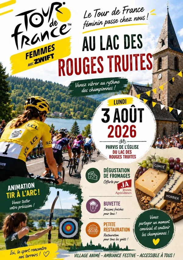Passage du Tour de France Féminin au Lac des Rouges Truites