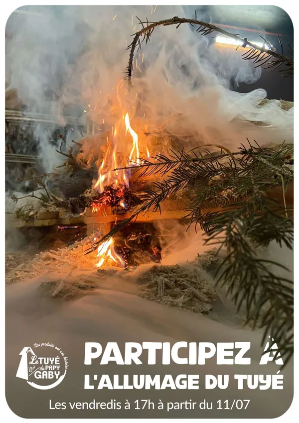 Allumage du feu dans le tuyé