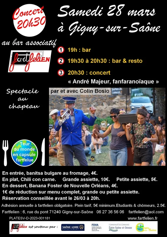 "André Majeur, fanfaranoïaque" concert