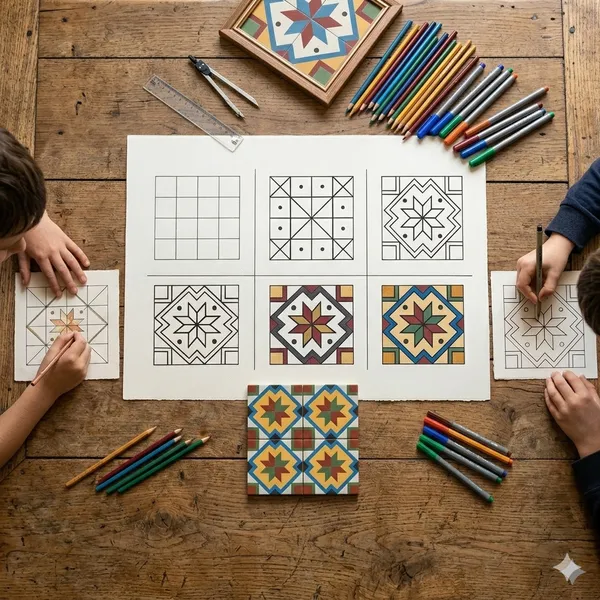 Atelier créatif à la villa Perrusson "Crée ton carreau Perrusson"