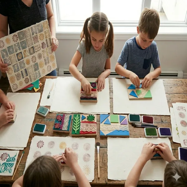 Atelier créatif à la villa Perrusson "Crée ton papier peint"