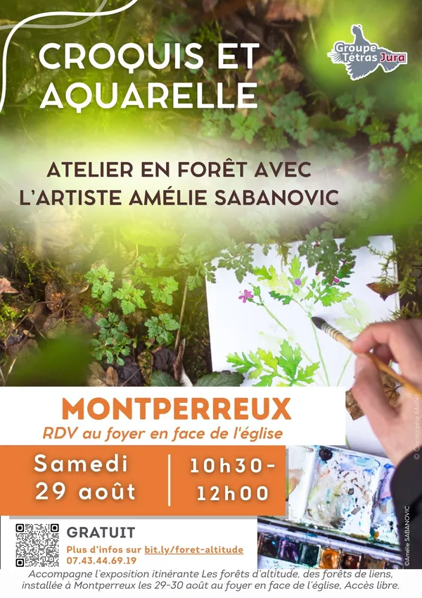 Atelier : croquis et aquarelle en nature_ Dans le cadre de "Les forêts d'altitude, des forêts de liens"
