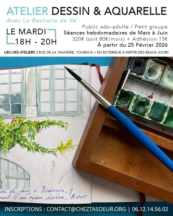 Atelier dessin et aquarelle