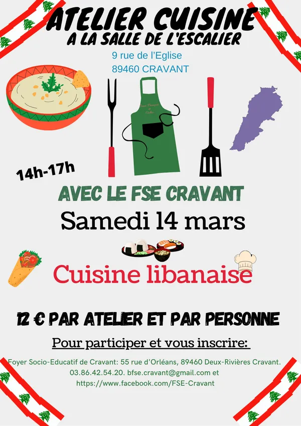 Atelier cuisine Libanaise