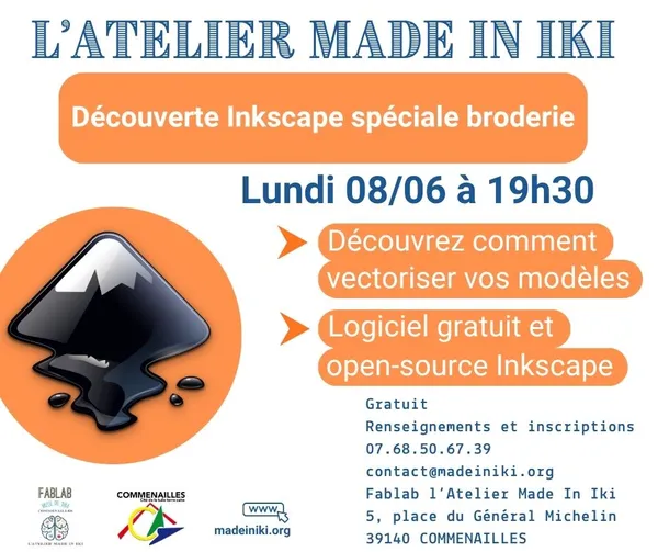 Atelier découverte Inkscape spécial broderie