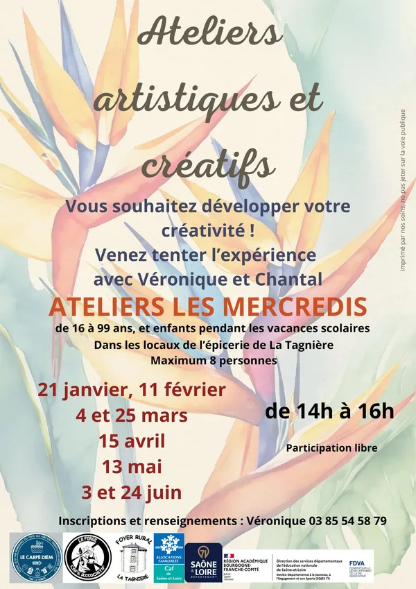 Ateliers artistiques et créatifs