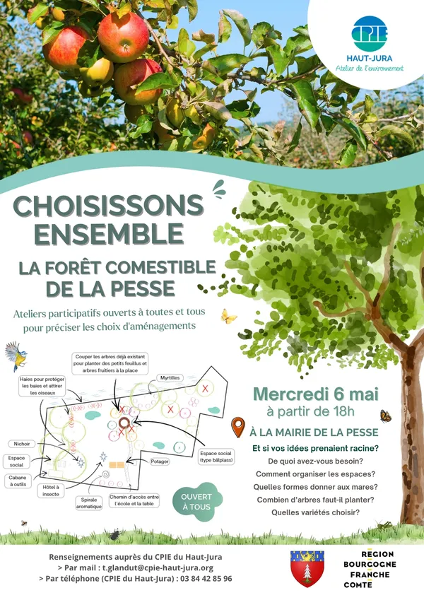 CPIE Haut-Jura : Bientôt une forêt comestible à la Pesse  - Atelier participatif
