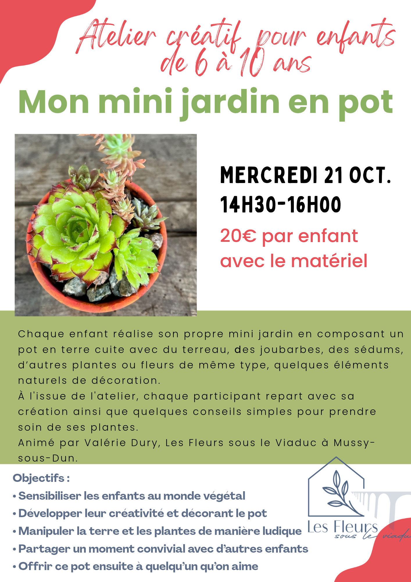 Atelier "Mon mini jardin en pot"