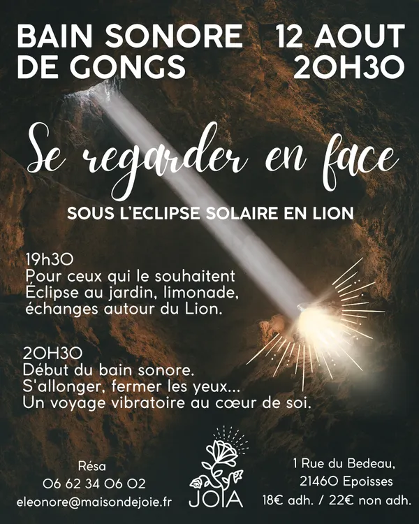 Bain de gongs sous l'éclipse de soleil