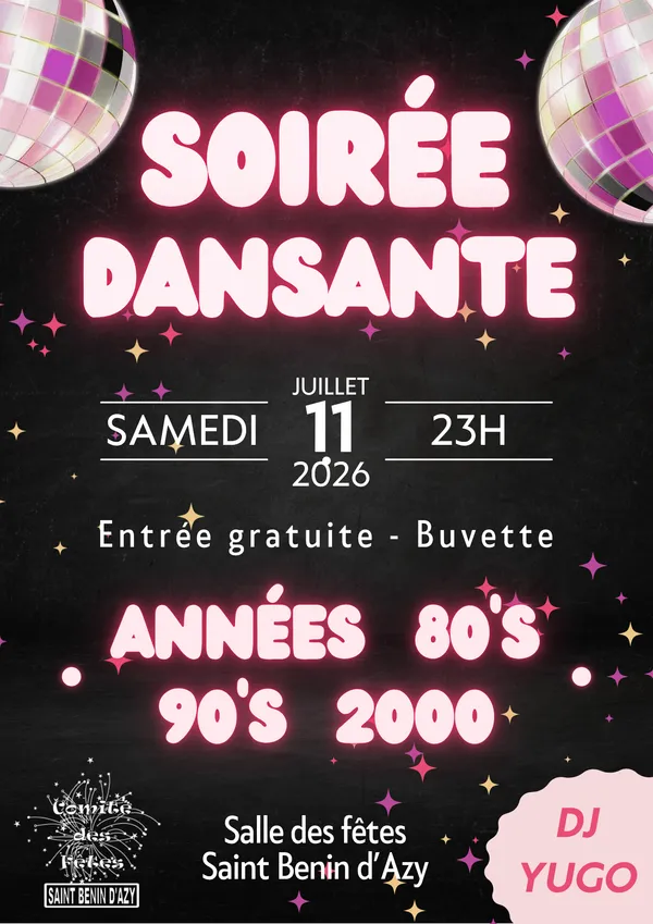 Le  BAL de la Fête du Parc
Avec DJ Yugo pour s'ambiancer sur les années 80, 90 2000 (Entrée Gratuite)