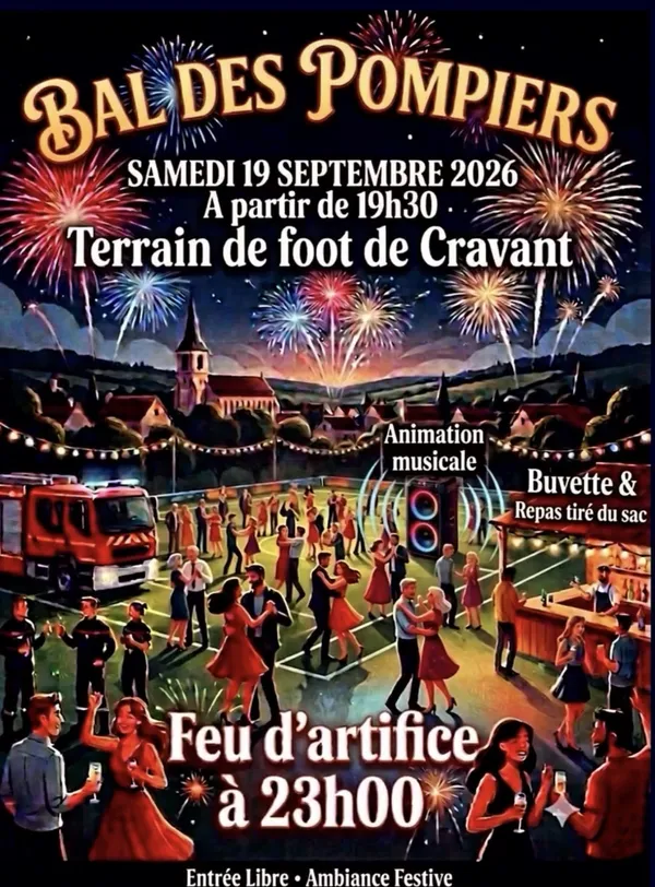 Bal des Pompiers à Cravant