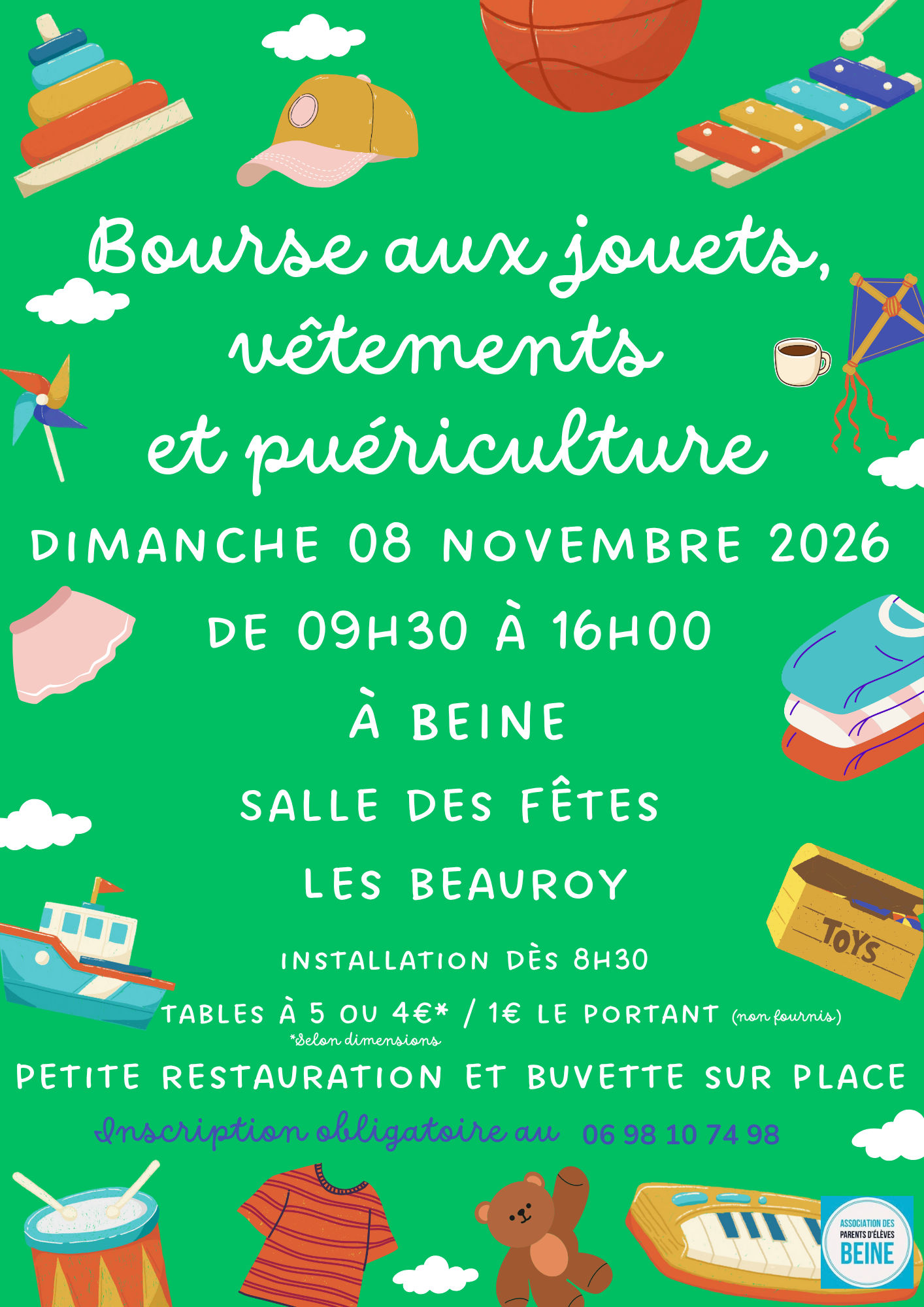 Bourse aux jouets, vêtements et puériculture