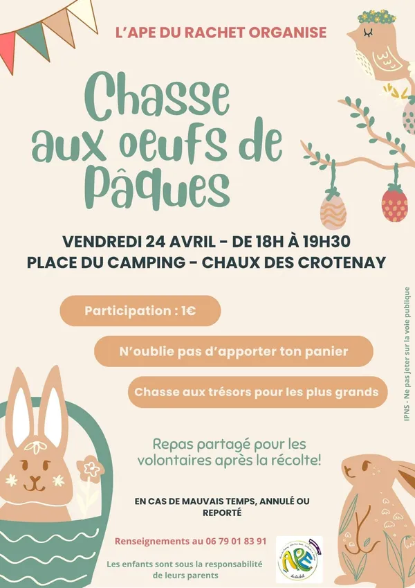 Chasse aux oeufs de Pâques