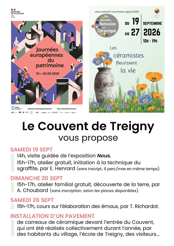 Journées Européennes du Patrimoine et Journées Nationales de la Céramique