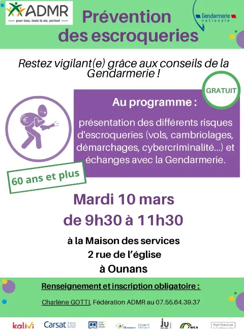 Réunion de prévention des escroqueries